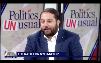 Peter Giunta, former leader of the New York State Young Republicans, gives a TV interview in September 2025. (Screenshot)